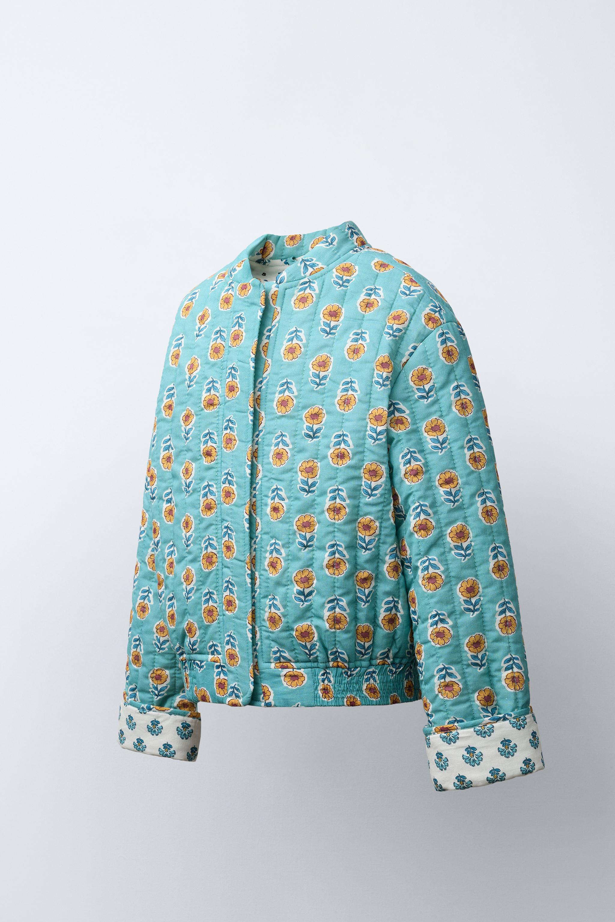 FLORAL PRINT PUFFER JACKET